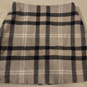 Aritzia Wilfred A-Line Wool And Cashmere Plaid Skirt